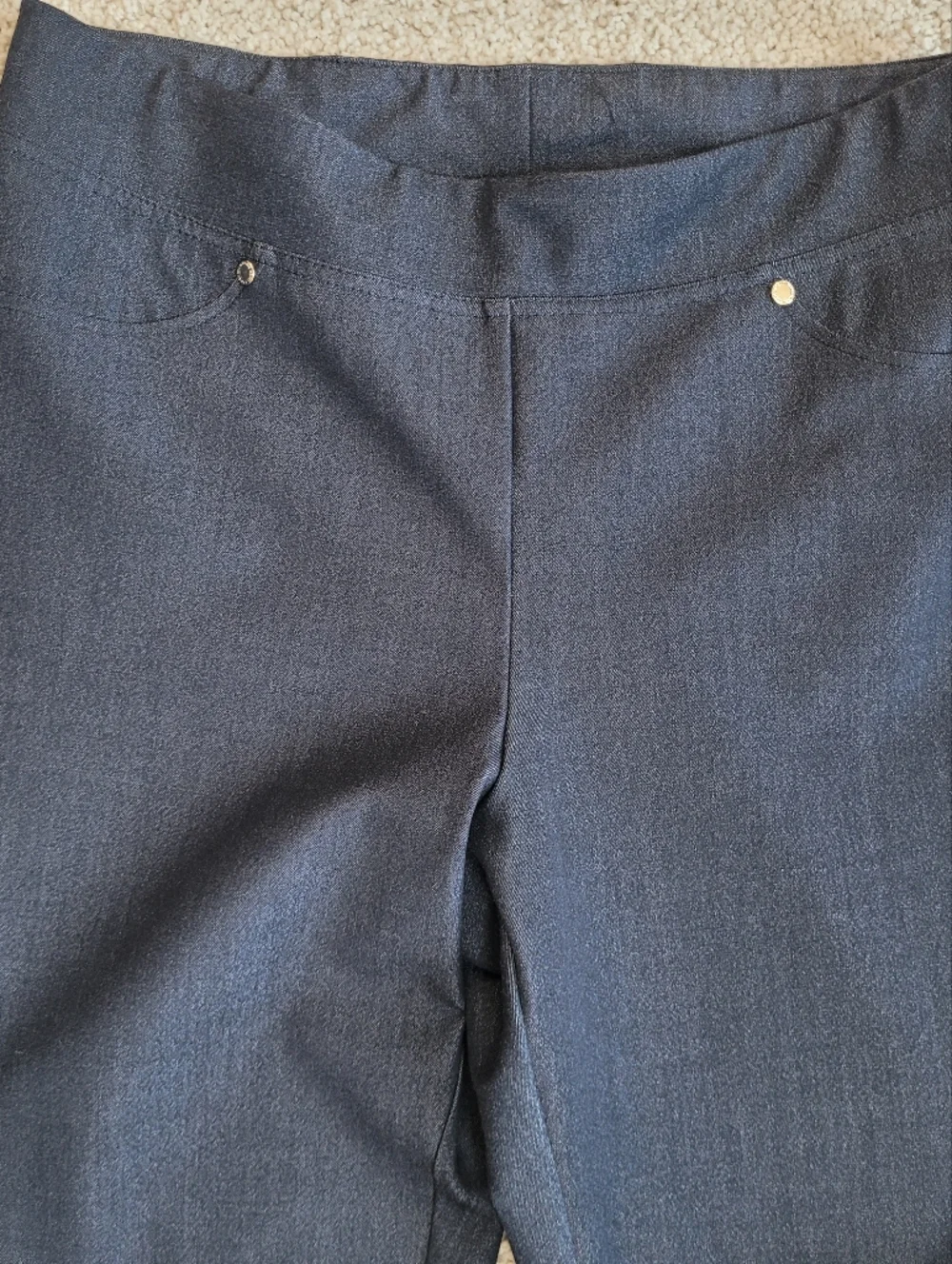 KARL LAGERFELD Woman's Dark Blue Denim Pull On Jeggings Stretchy 6/8 - Picture 6 of 6